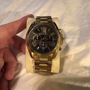 Michael Kors Gold and Black Chronograph Watch